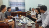 Ảnh: Đoàn công tác KCCC làm việc tại Trường THPT Nguyễn Diêu