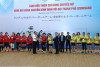Women's volleyball friendly match between Izumisano city team and Binh Dinh team